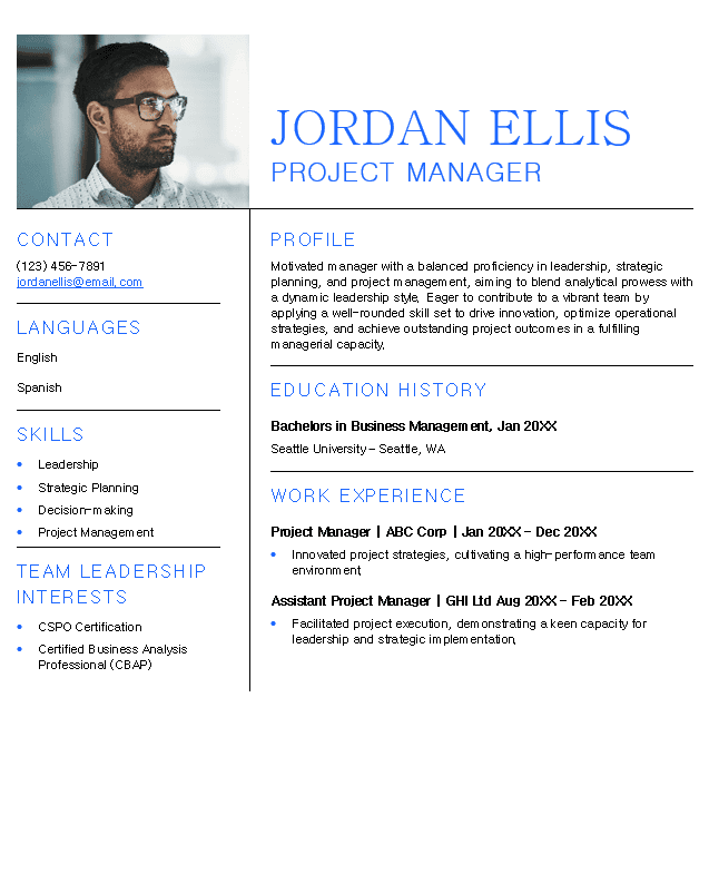 <strong>Combination</strong><br> Management Resume TemplateFeatured Image