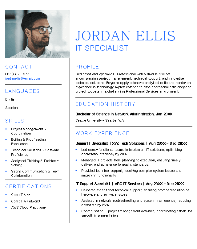 <strong>Combination</strong><br> Professional Services Resume TemplateFeatured Image