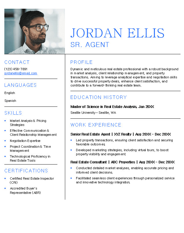 <strong>Combination</strong><br> Real Estate Resume TemplateFeatured Image