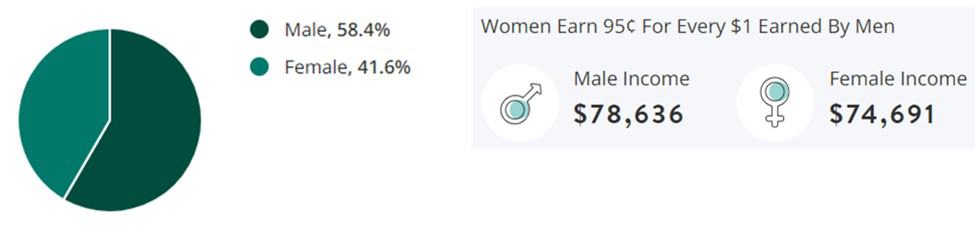 Consultant Jobs Gender Demographic Chart