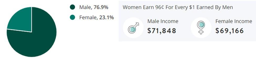 Facilities Jobs Gender Demographic Chart