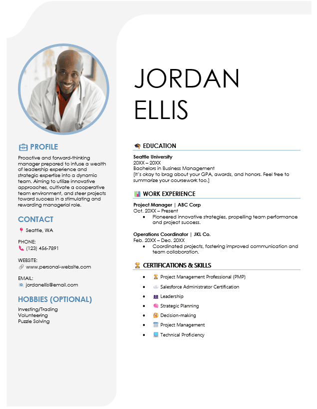 <strong>Modern</strong><br> Management Resume TemplateFeatured Image