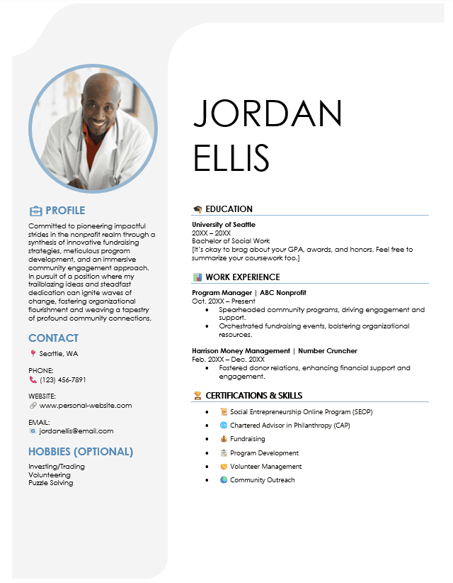 <strong>Modern</strong><br> Nonprofit Resume TemplateFeatured Image