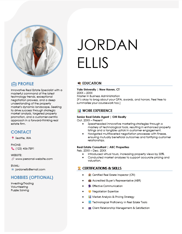 <strong>Modern</strong><br> Real Estate Resume TemplateFeatured Image