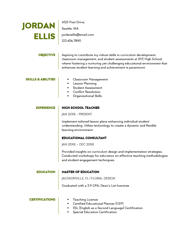 <strong>Targeted</strong><br> Education Resume TemplateFeatured Image