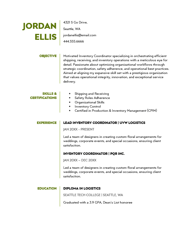 <strong>Targeted</strong><br> Inventory Resume TemplateFeatured Image