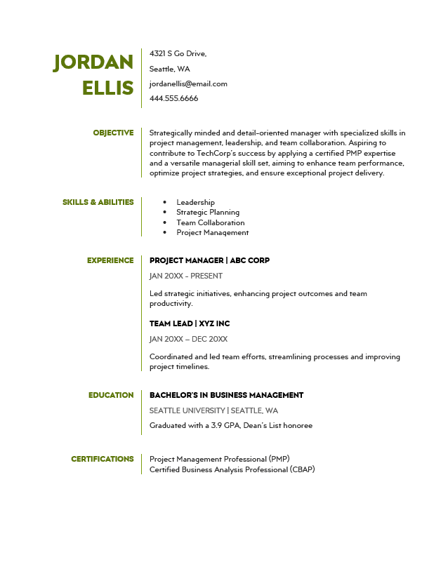 <strong>Targeted</strong><br> Management Resume TemplateFeatured Image