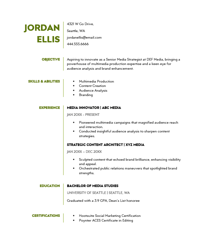 <strong>Targeted</strong><br> Media Resume TemplateFeatured Image