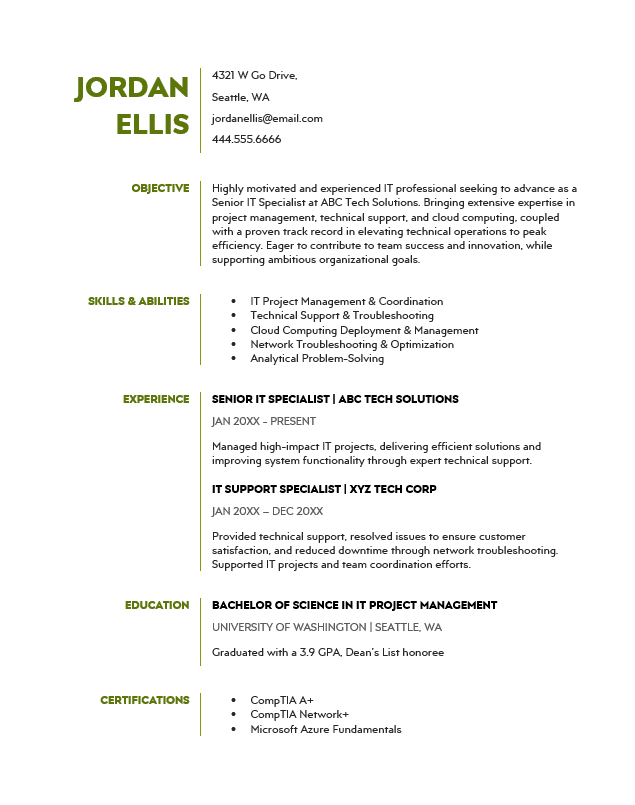 <strong>Targeted</strong><br> Professional Services Resume TemplateFeatured Image