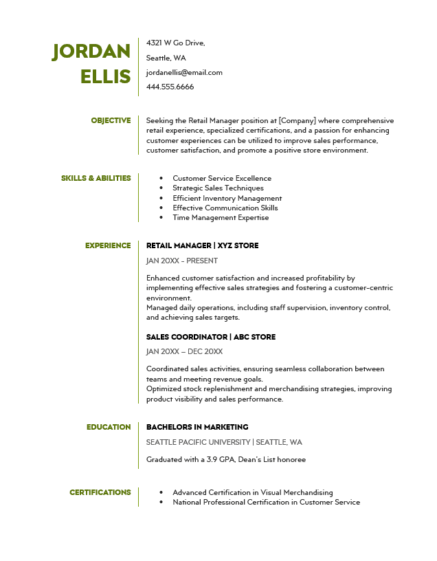 <strong>Targeted</strong><br> Retail Resume TemplateFeatured Image