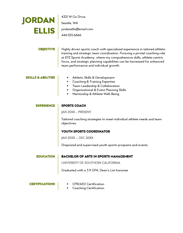 <strong>Targeted</strong><br> Sports Resume TemplateFeatured Image