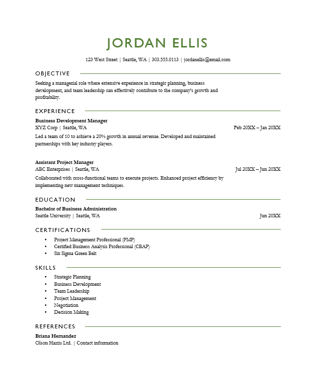 <strong>Traditional</strong><br> Business Resume TemplateFeatured Image