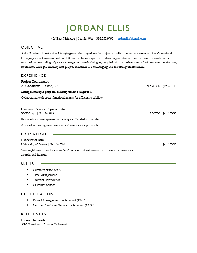 <strong>Traditional</strong><br> Miscellaneous Resume TemplateFeatured Image